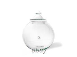 Clear Glass Decorative Jar & Lid for Terrarium Candy Box Sweets Planter H30