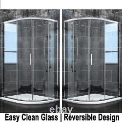 Offset Quadrant Shower Enclosure 6mm/8mm Easy Clean Glass Stone Tray Riser Kit
