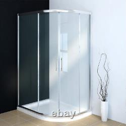 Quadrant Cubicle Walk In Shower Enclosure 6mm Safety Glass Shower Tray Riser Kit
