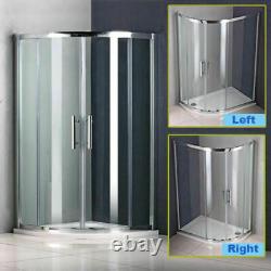 Self-Clean Glass Cubicle Door Screen Quadrant Shower Enclosure Tray+ Riser Kit