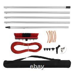 Solar Panel Cleaning Brush Water Fed Pole Kit Outdoor Window Glass Solar Pa -SG