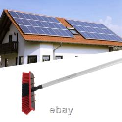 Solar Panel Cleaning Brush Water Fed Pole Kit Outdoor Window Glass Solar Pane