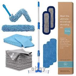 Ultimate Microfiber Cleaning Kit Dry & Wet Mop for Hardwood, Tile, Vinyl Fl